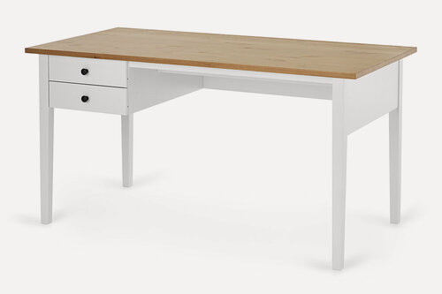 Изображение товара Письменный стол Hoff Нантер, 140х74х70 см, с ящиками, светло-коричневый, белый