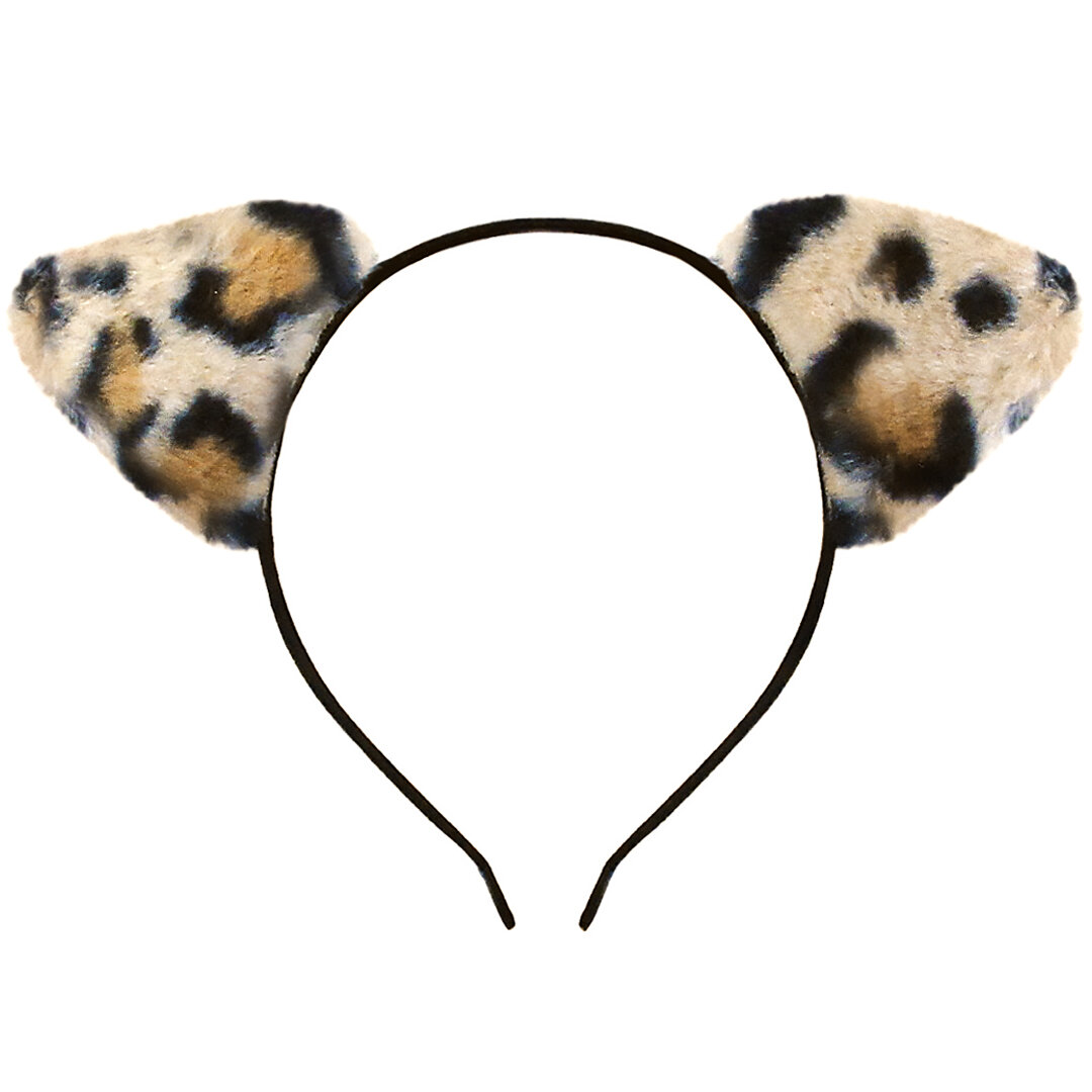 Ободок, Пушистые ушки, Окрас леопарда, 1 шт.