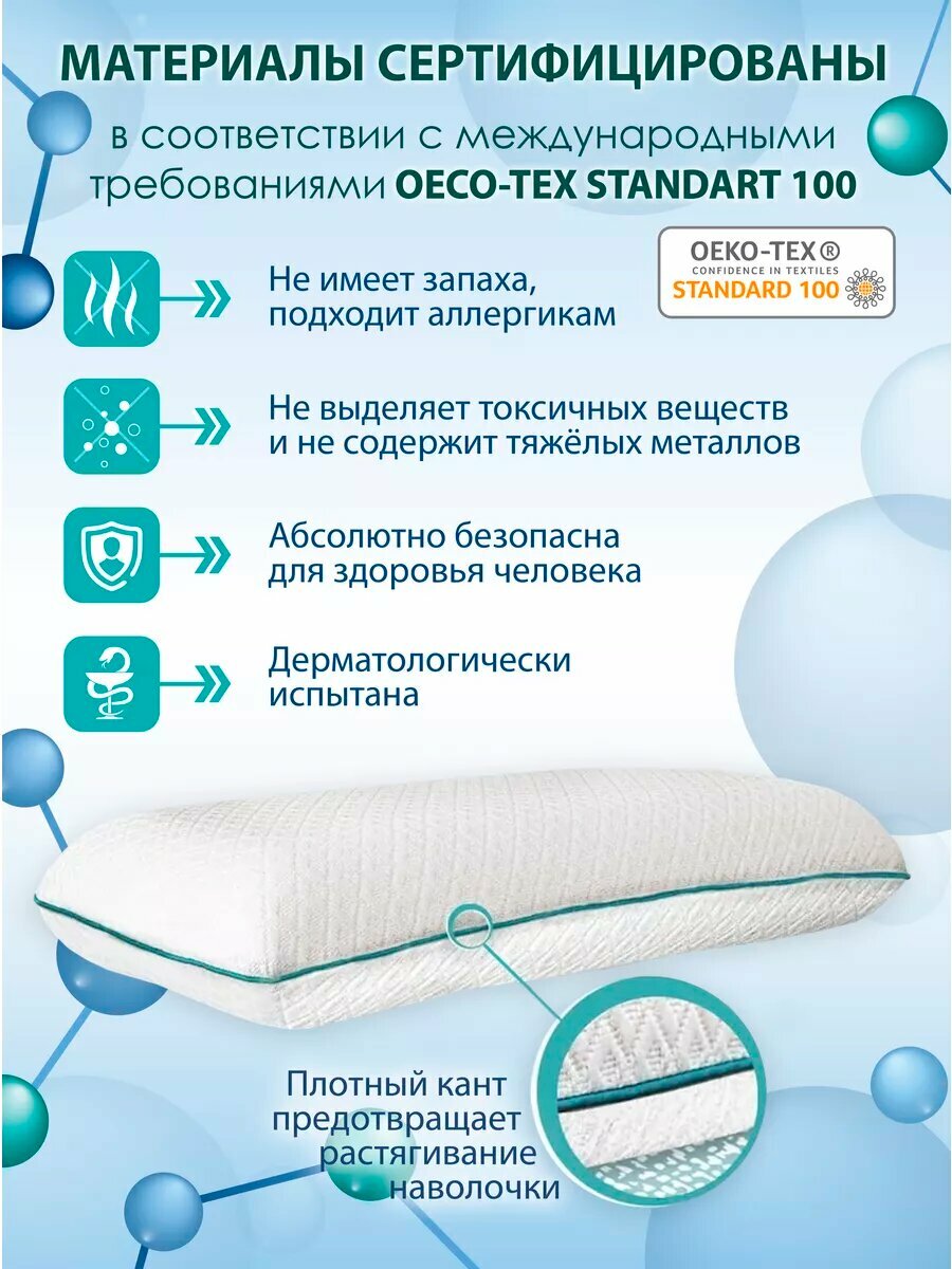 Картинки Подушка WONDERFUL SLEEP, ортопедическая, 40x60 см, с эффектом памяти