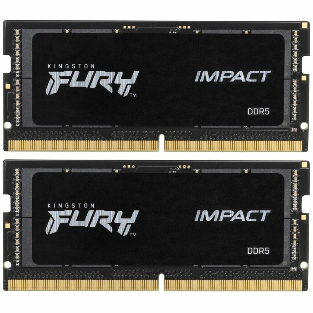 Оперативная память Kingston Fury Impact KF556S40IBK2-32 32 Гб (16 Гбх2) DDR5 SO-DIMM 5600 МГц черный