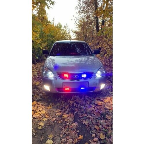 Фары вспышки фсо красно - синие + белый два режима 48w пара стробоскоп