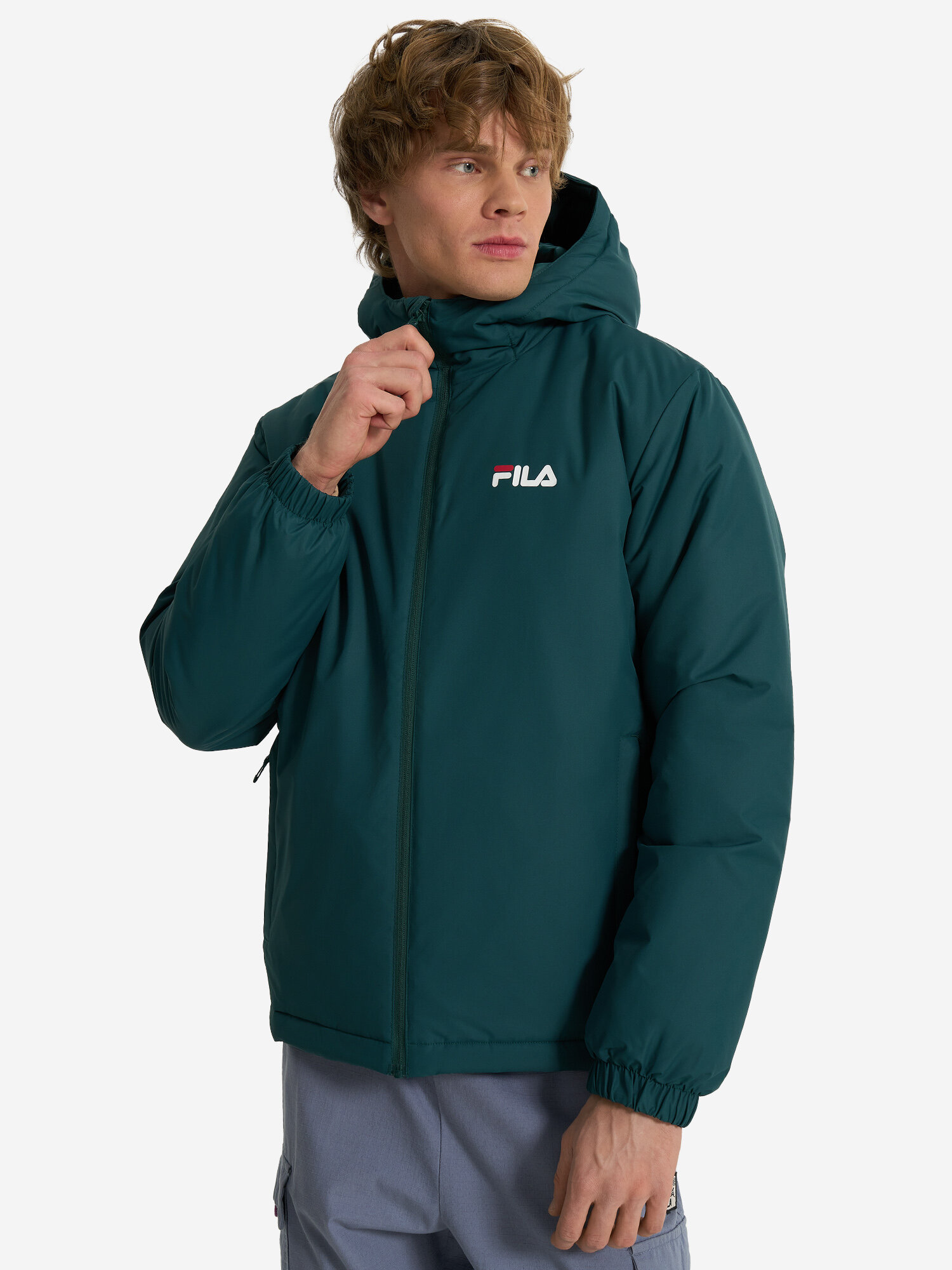 Куртка Fila Men's Essentials Basic Jacket, размер 52-54, темно-зеленый — фото 1