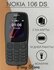 Телефон N 106, кнопочный, с 2 SIM, чёрный, легкий, классический