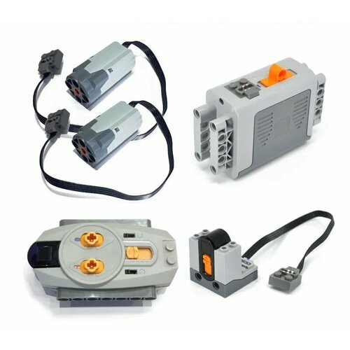 Электроника Lego Technic Power Functions/пульт, приемник, блок питания, 2 мотора