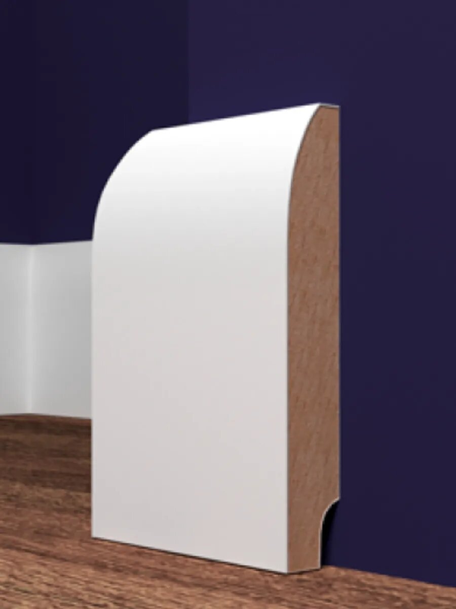 Плинтус МДФ напольный белыйPN080 200х9.5х1.6 см