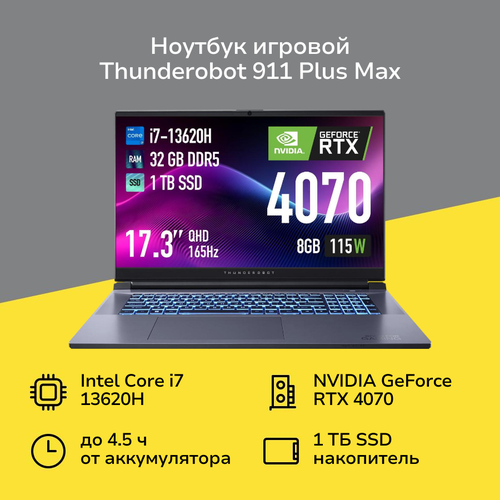 Ноутбук игровой Thunderobot 911 Plus Max 2K JT009A00HRU 179999₽