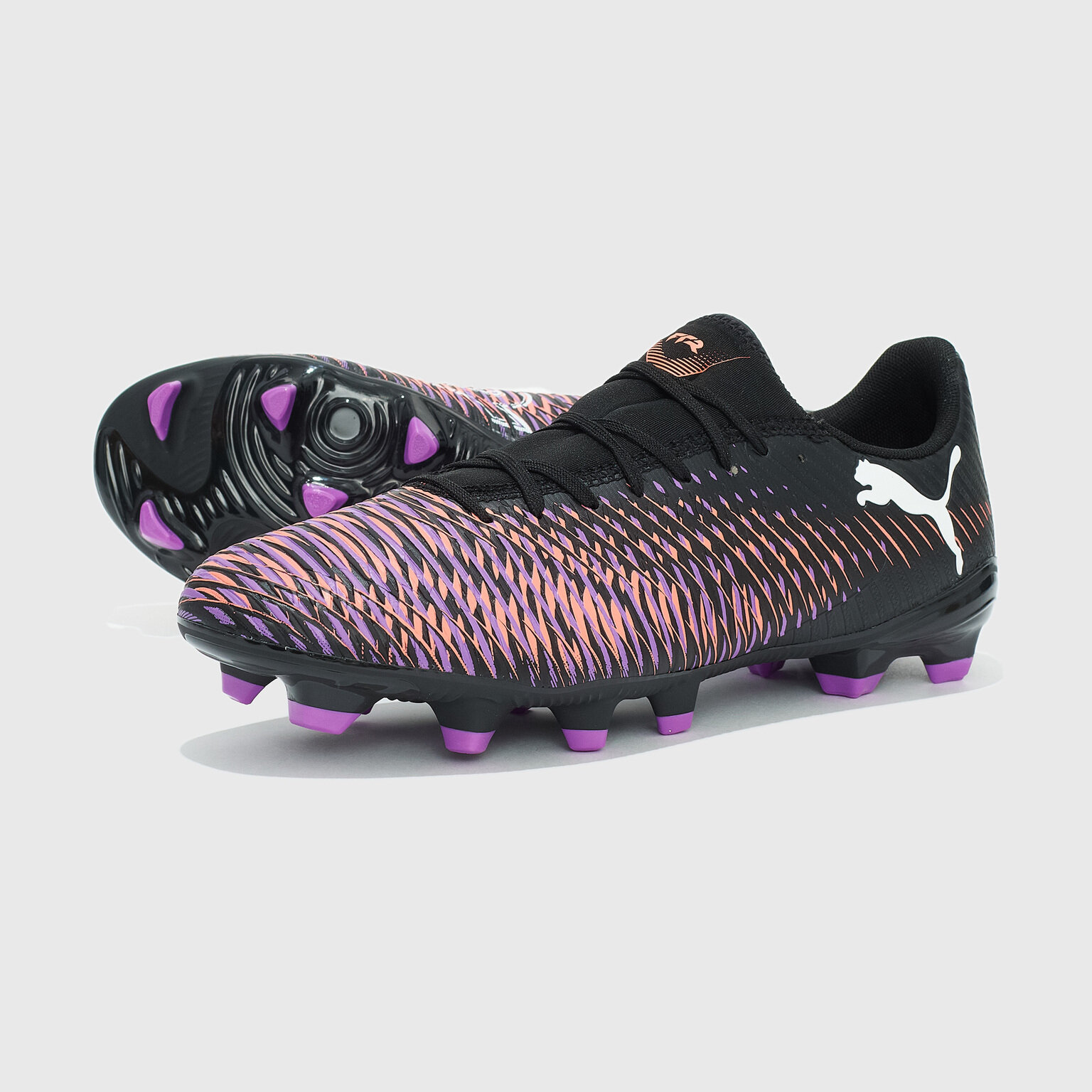 Бутсы PUMA, размер 6.5 UK, фиолетовый/черный