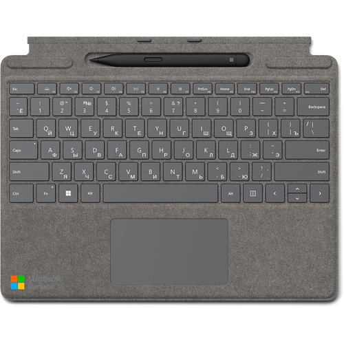 Клавиатура Microsoft Surface Pro X891011 Signature Keyboard Platinum Alcantara RUS Slim Pen 2 28600₽