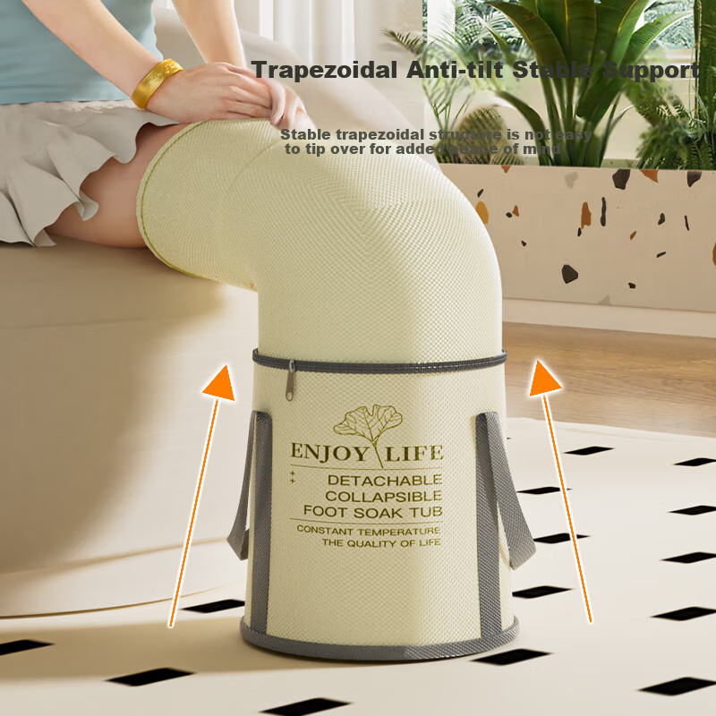 Shengni Shangpin Insulated Foot Soaking Tub Folding Portable Foot Soaking Bag Foot Washing Basin Foot Soaking Tub Foot Bath Tub Foot Soaking Basin