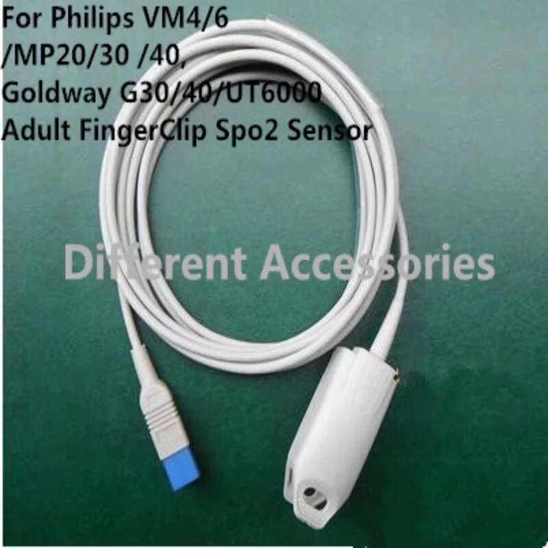 Пульсоксиметры Пульсоксиметр Spo2, совместимый с Philips/HP M1941A, 8 контактов, датчик насыщения крови кислородом для взрослых, датчик насыщения крови кислородом MP20/30/40, 3 м/9 футов