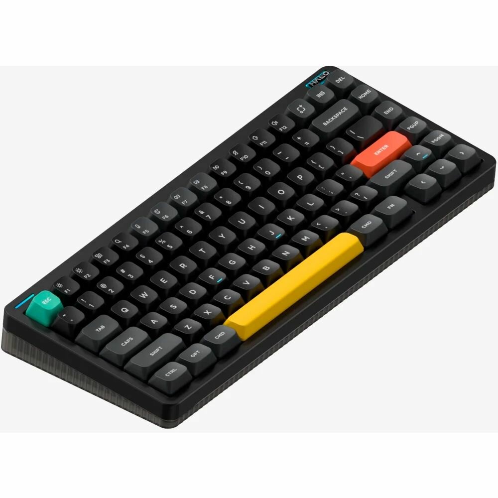 Клавиатура беспроводная механическая Nuphy Halo75 V2, Gateron Raspberry Switch, Bluetooth, RGB, 4000мАч, Черный Halo75v2-OB-34 - фото №1