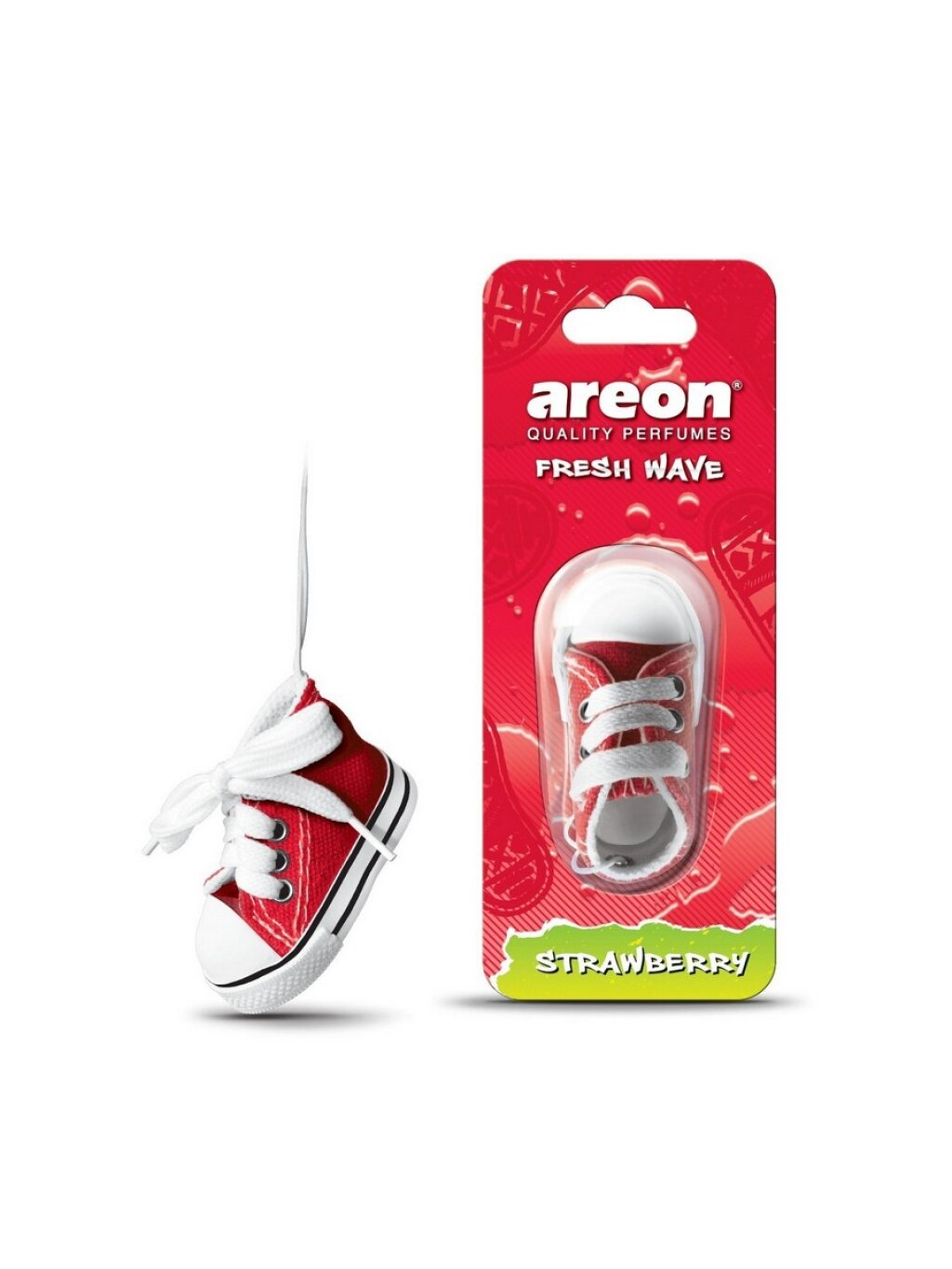 Ароматизатор подвесной для автомобиля Areon Wave Strawberry/Клубника