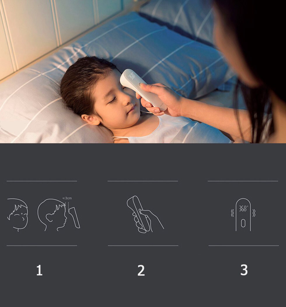 Картинки Бесконтактный термометр Mi iHealth Meter Thermometer (PT3) белый
