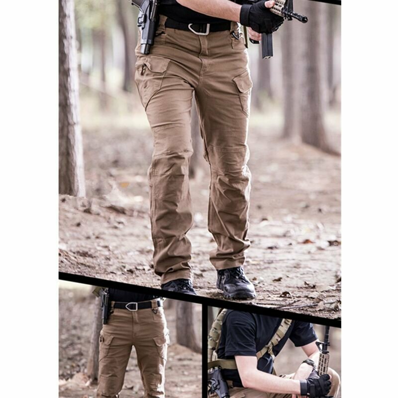 Тактические брюки Мужские уличные штаны-карго с несколькими карманами — фото 1