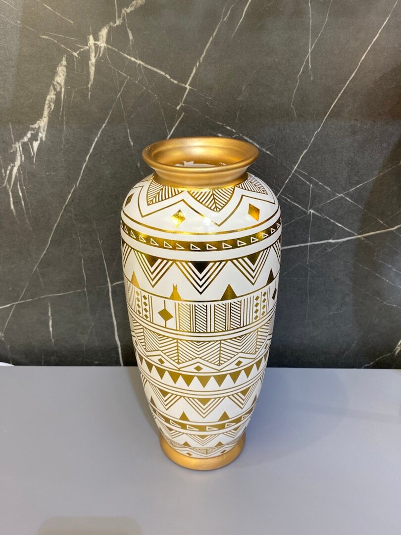 Ваза Casaentera CE02-815804 керамика золото 140х140х330h