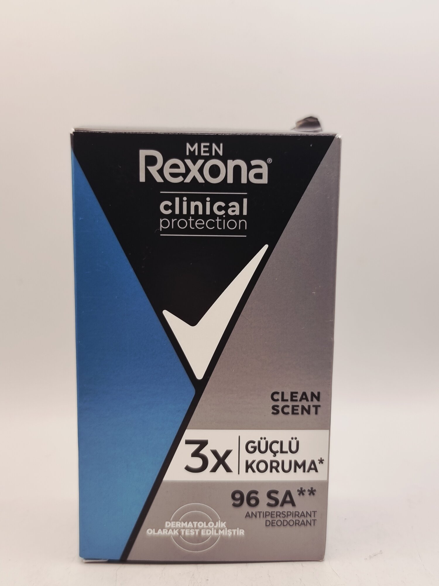 REXONA MEN дезодорант-крем мужской Deodorant Stick Anti-Perspirant Clean Scent 96 ч 45 мл (Филиппины)