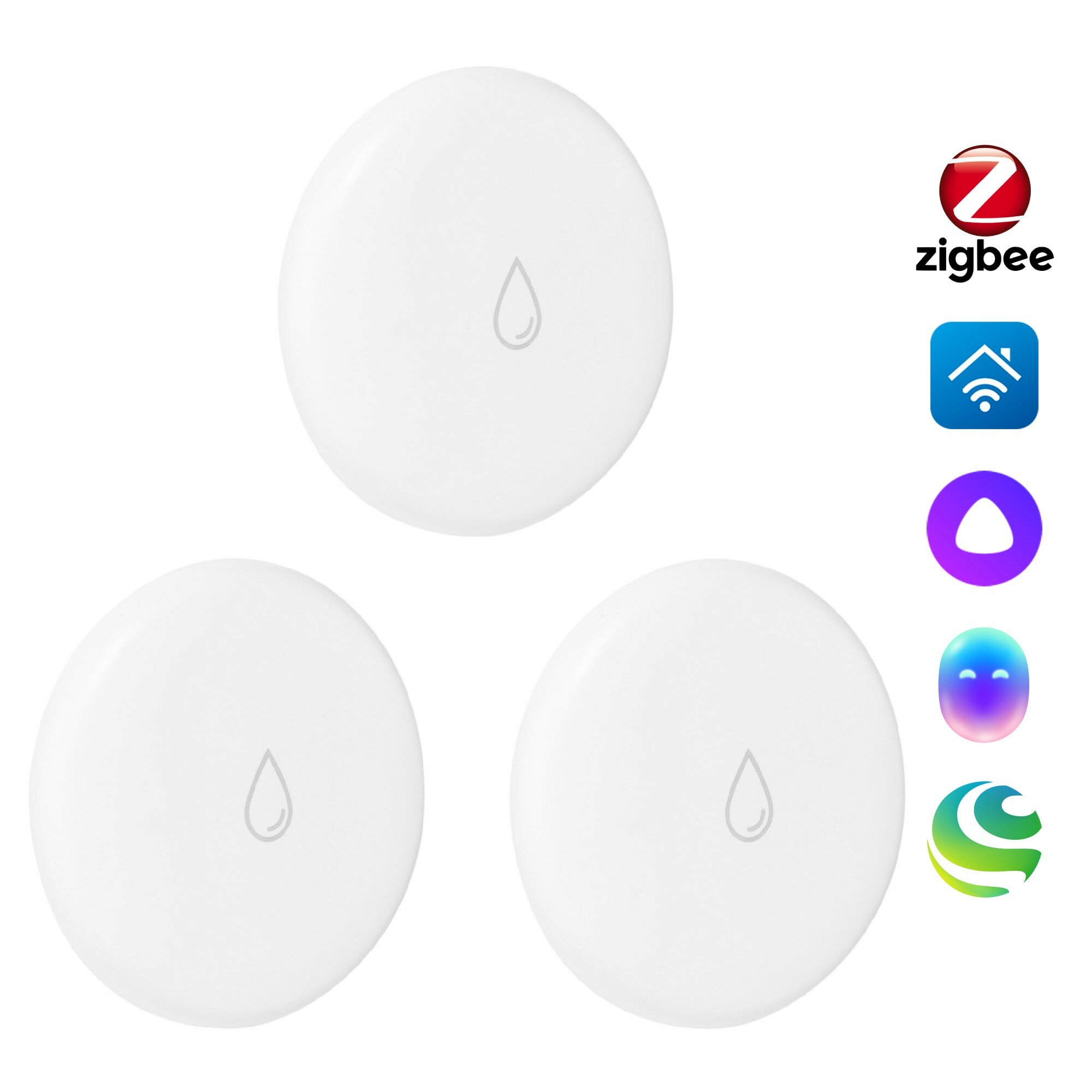 Комплект три датчика протечки HOMMYN 3WLS30ZB — фото 1