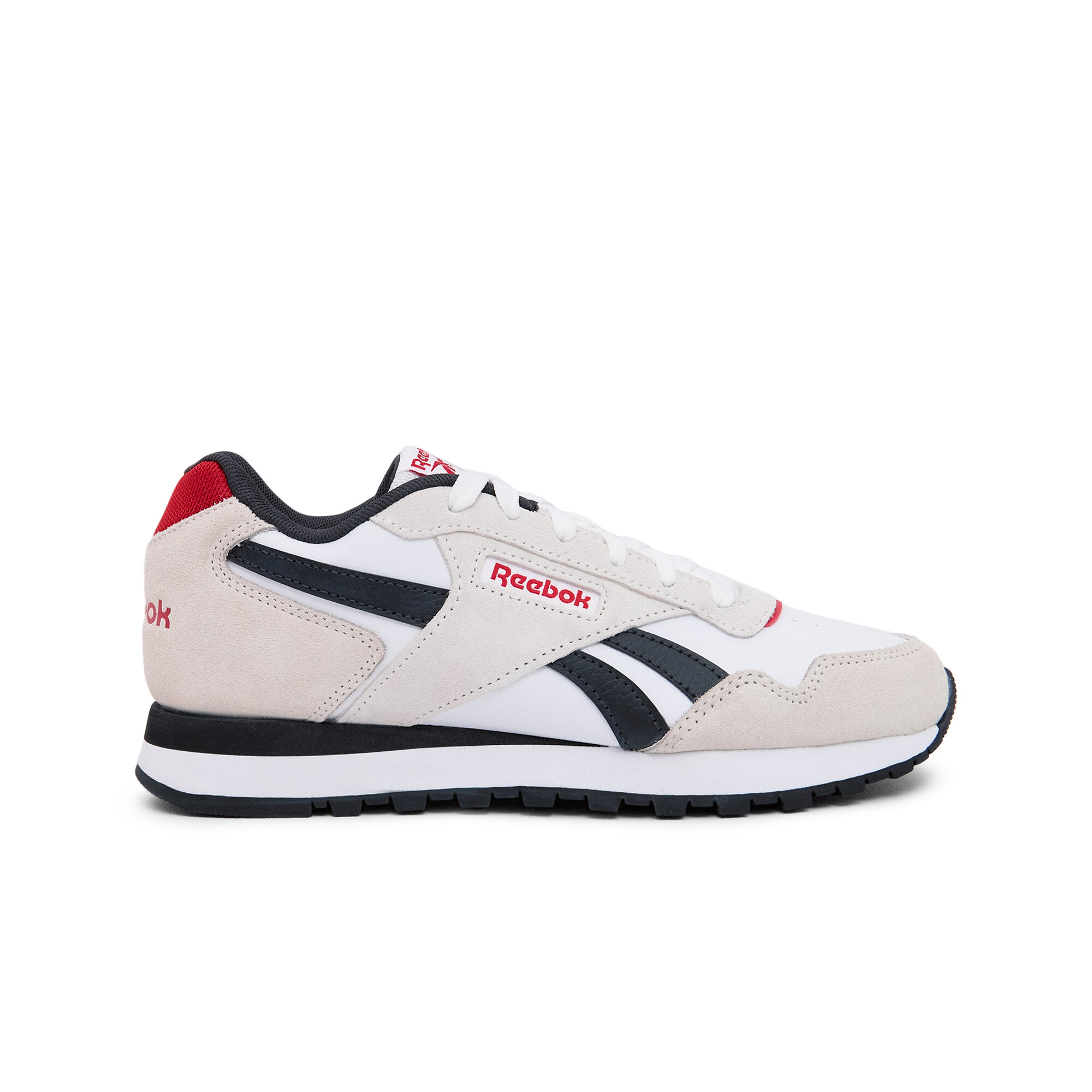 Кроссовки Reebok Glide, размер 7,5 US, молочный/черный/красный