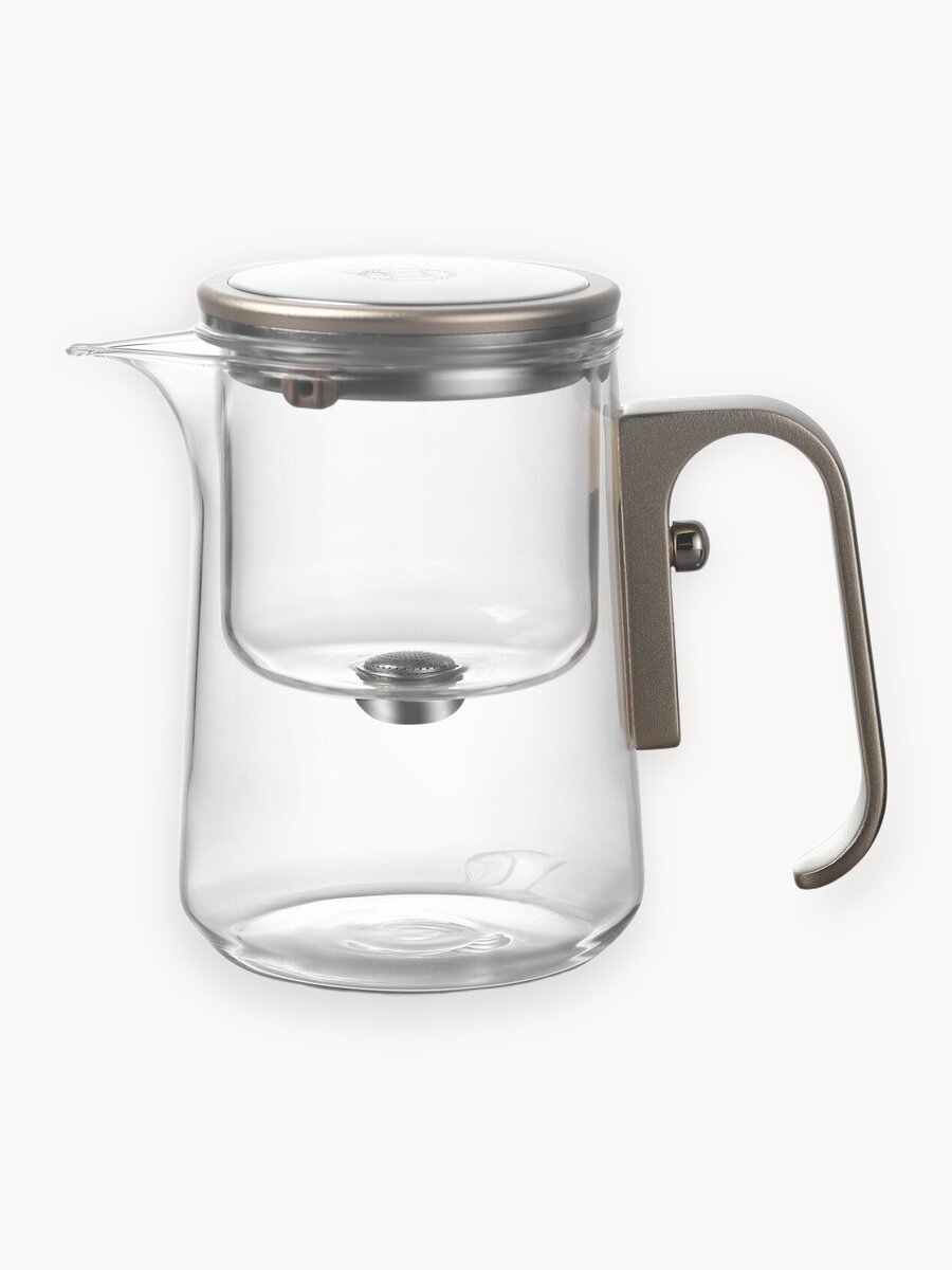 Чайник заварочный гунфу типот CFPRESS Champagne Premium из боросиликатного стекла, 600 мл