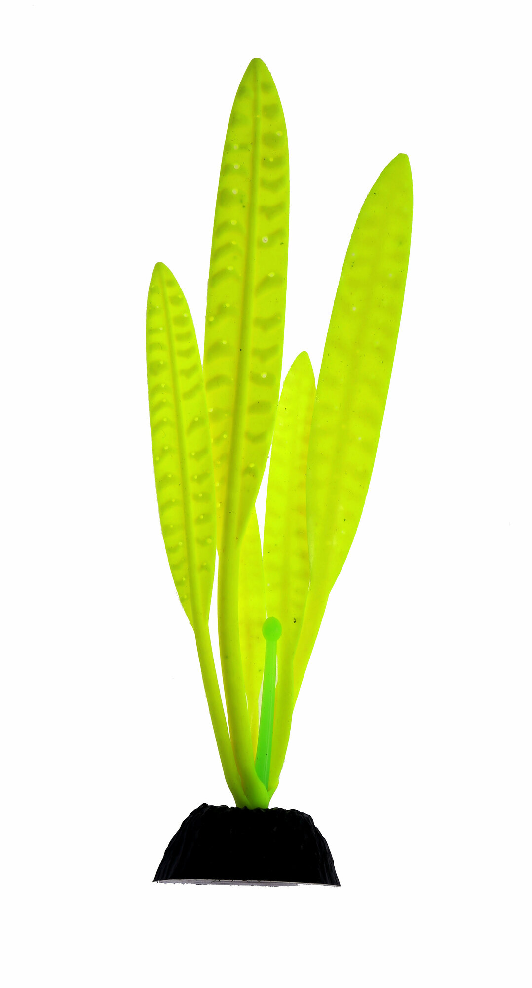 Силиконовое растение для аквариума "Homefish", с флюорисцентным эффектом (цвет: желтый), 19 см