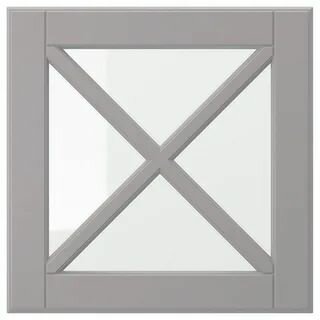 фото Дверца IKEA BODBYN будбин 40x40 см, стеклянная, серый