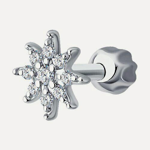 Изображение товара Моносерьга, белое золото, 585 проба, бриллиант