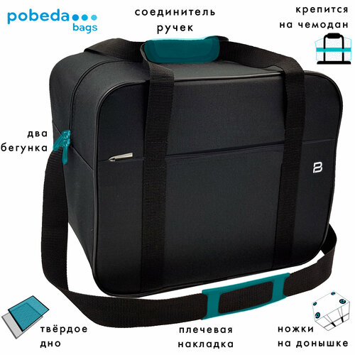 фото Сумка дорожная pobedabags, 26 л, 27х30х36 см, ручная кладь, черный