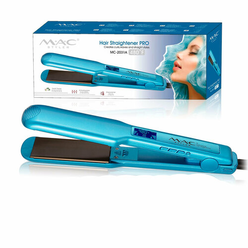 ADRC Company Профессиональная плойка Выпрямитель для волос с титановым покрытием и ЖК-дисплеем уход быстрый нагрев 4009₽