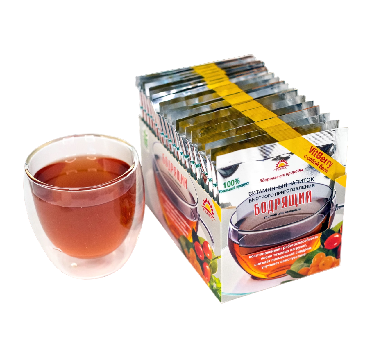 Картинки (1шт) VitBerry Витаминный бодрящий напиток 25 г/от похмелья/витамины/польза для организма/восстановление/шиповник/облепиха/родиола розовая