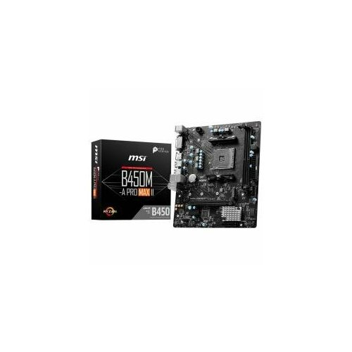 Материнская Плата Msi B450M-A Pro Max Ii материнская плата asrock b450m hdv r4 0 am4 b450 2xddr4 vga dvi hdmi matx