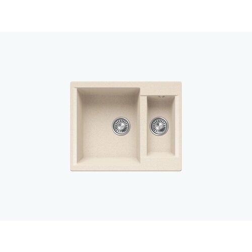 фото Кухонная каменная мойка 62x50 polygran brig-620 кремовый