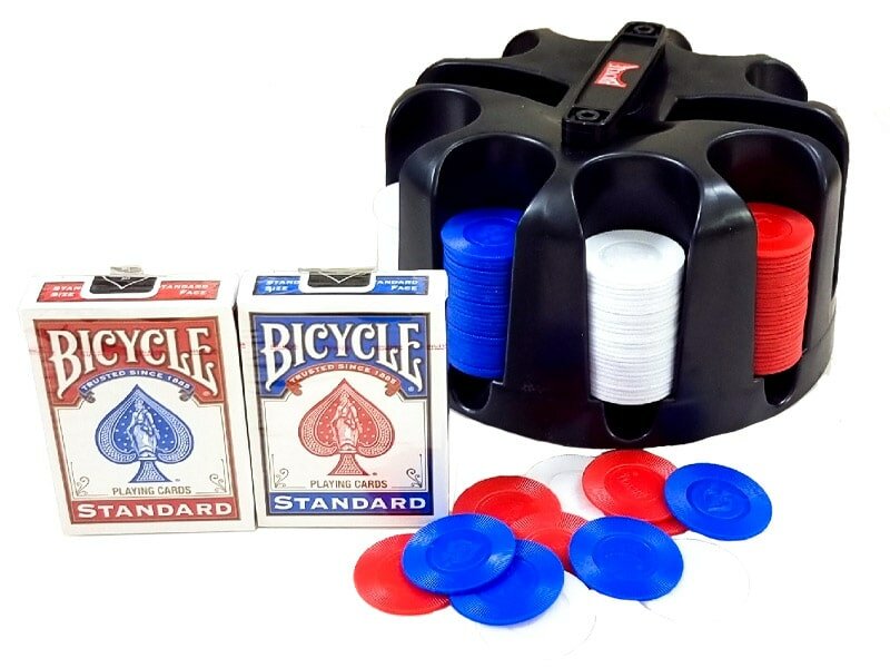 Набор для покера Bicycle Revolving Poker Chip Rack 200 фишек