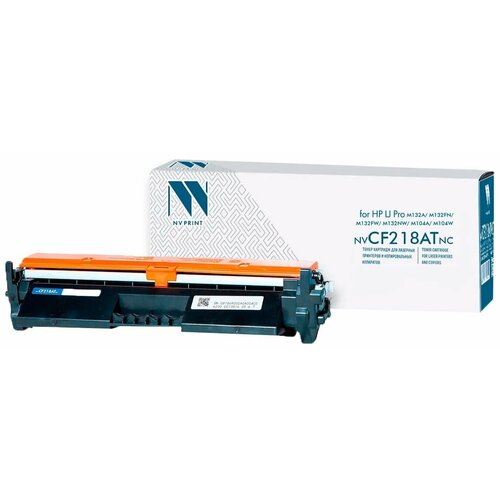 Картридж NV Print CF218AT совместимый для HP LaserJet Pro M132a/ M132fn/ M132fw/ M132nw/ M104a/ M104w (1400 стр.) картридж nv print cf218at для hp lj pro m132a m132fn m132fw m132nw m104a m104w 1400k