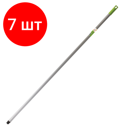 Комплект 7 шт Черенок для уборочного инвентаря 110 см еврорезьба металлопластик 025 мм любаша эконом 605237 1136₽