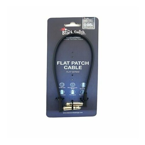 Кабель аудио 1xJack - 1xJack BlackSmith Flat Patch Cable 0.98ft FPC-30