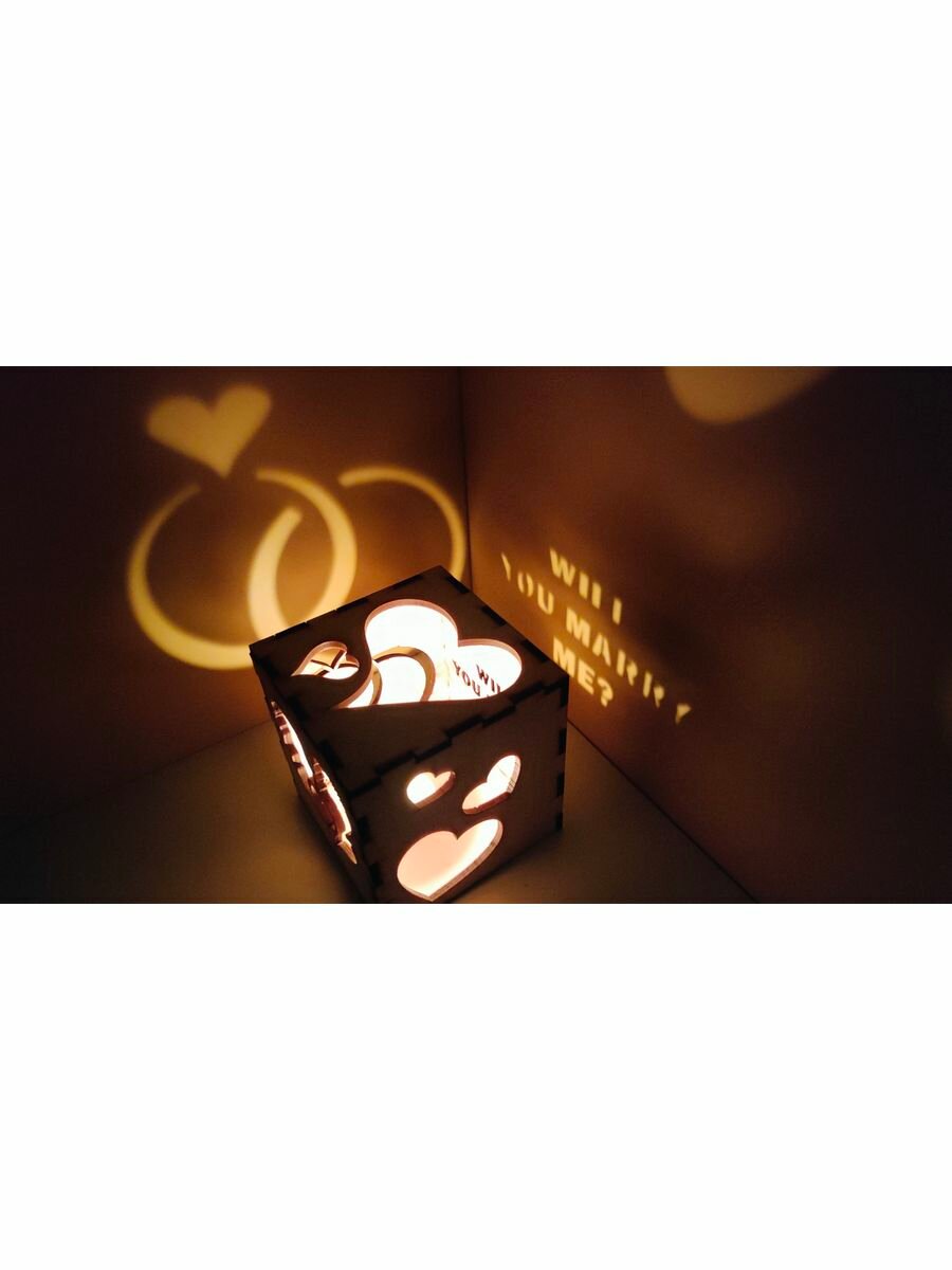 Подарочный фонарь из дерева, волшебный подсвечник декор - фотография № 2