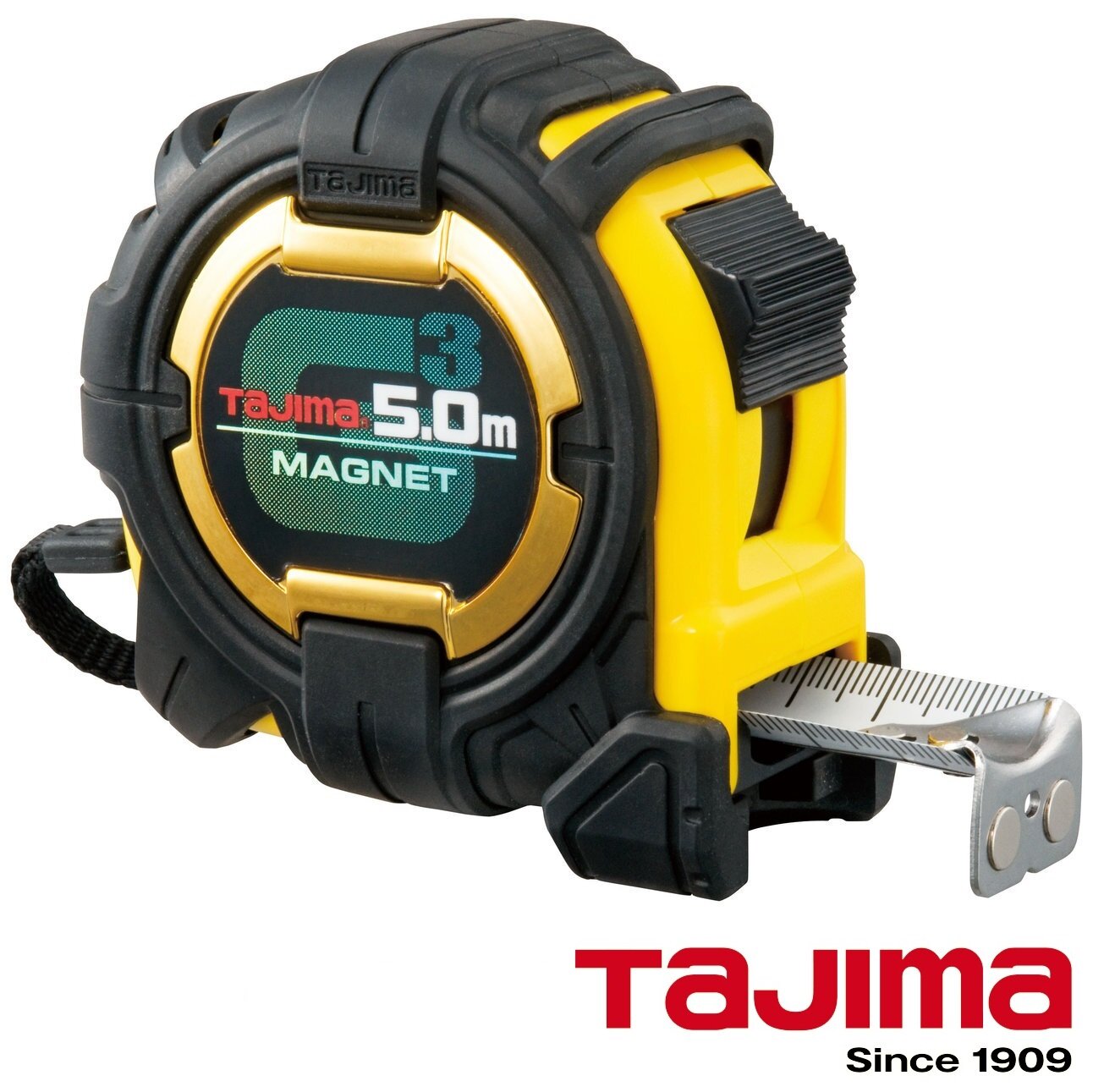 Рулетка TAJIMA G3 LOCK27 5м/27мм (G3M750MT) с магнитным зацепом, обрезиненный корпус, 2-х сторонняя шкала