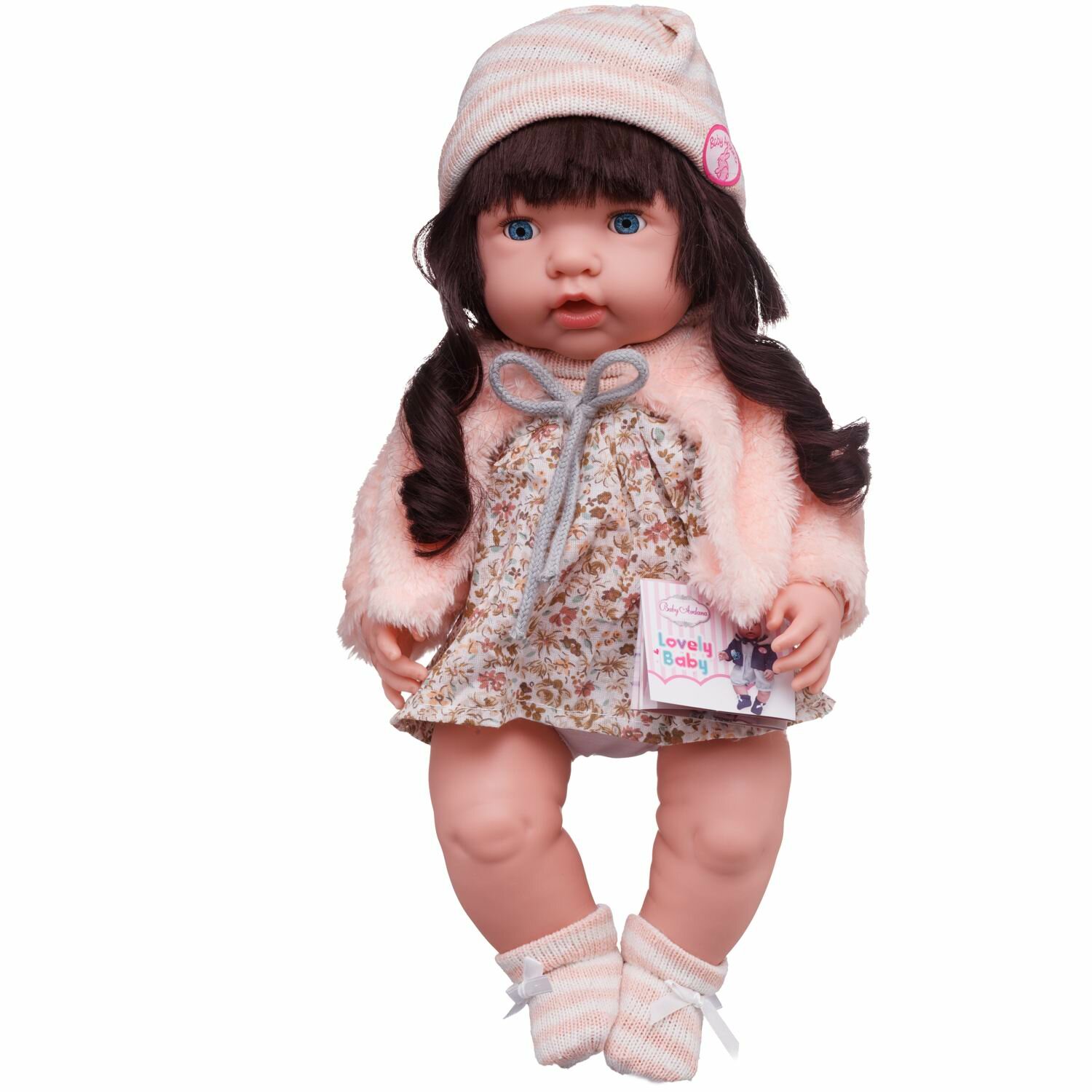 Пупс-кукла &quotBaby Ardana&quot, в платье и розовой шубке, в наборе с аксессуарами, в коробке, 40см WJ-C0016