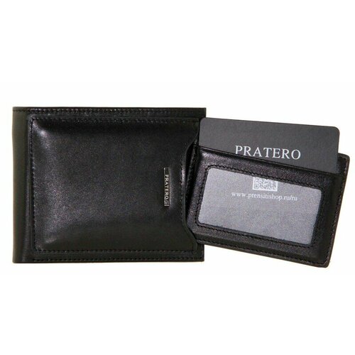 фото Кошелек pratero, фактура гладкая, черный