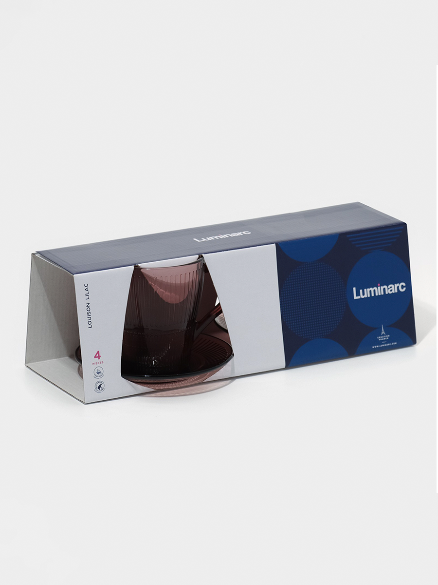 Чайный набор Luminarc "Луиз", лилак, 4 предмета