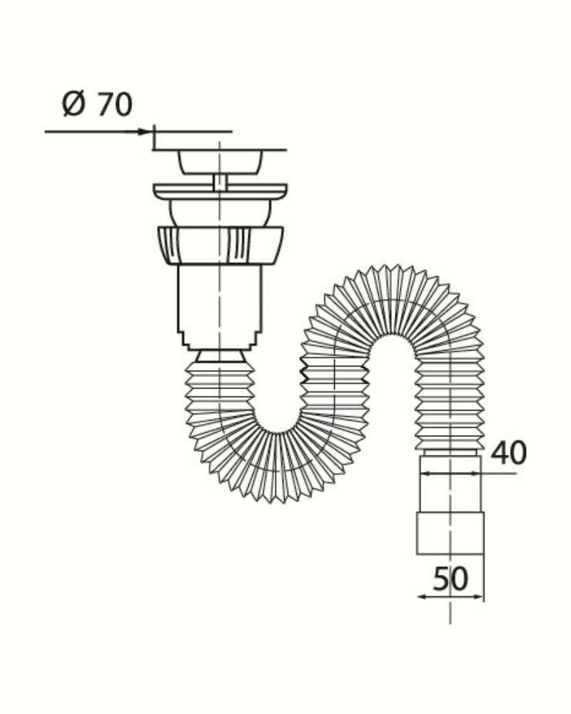 Сифон гофрированный для мойки WIRQUIN - фото №4