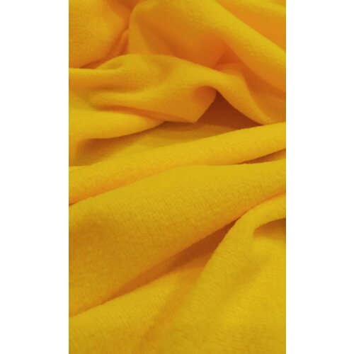 Флис односторонний цвет желтый 1 м, антипиллинг, плотность 180 гр/м2 для рукоделия, шитья (100х150 см) Любой метраж одним отрезом