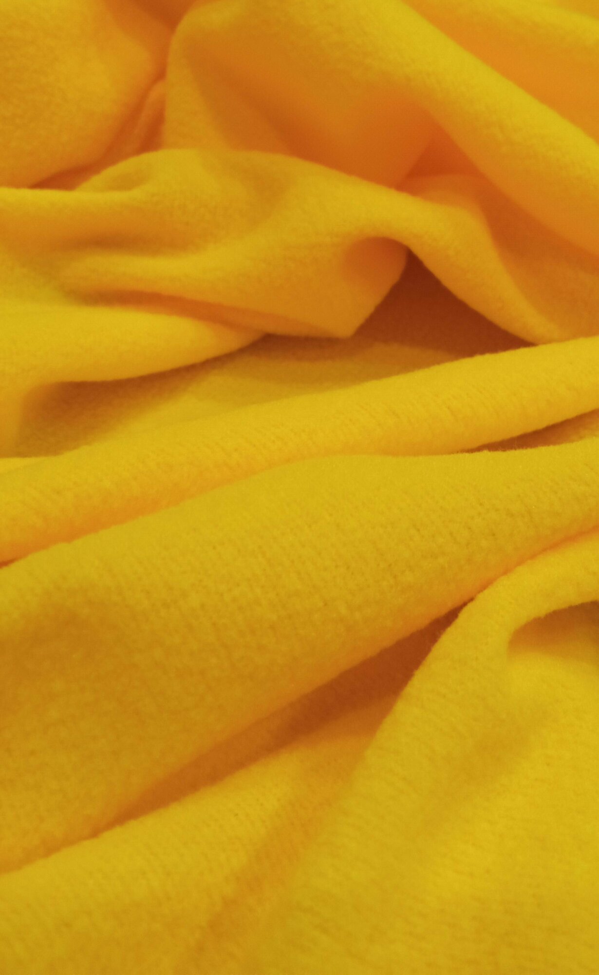 Флис односторонний, цвет желтый для рукоделия, шитья (50Х50 см), антипиллинг, плотность 180 гр/м2