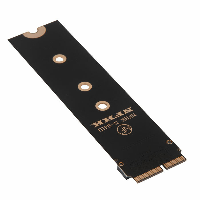 Адаптер-переходник для SSD M2 PCI-E NVMe (M B+M key) в разъем 12+16 Pin на MacBook Air 11/13" Pro Retina 13/15" iMac 215/27" Mac Pro 2013-2019