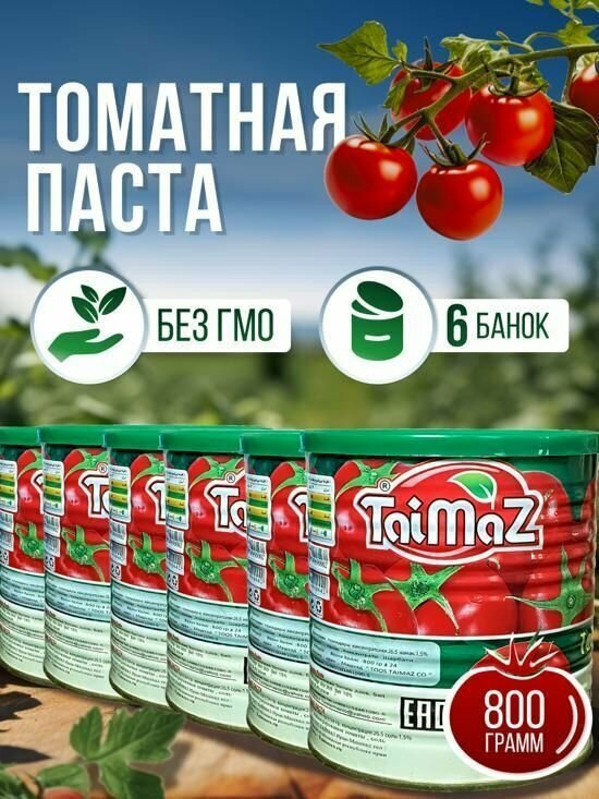 Томатная паста Иранская таймаз 6 шт по 800 гр