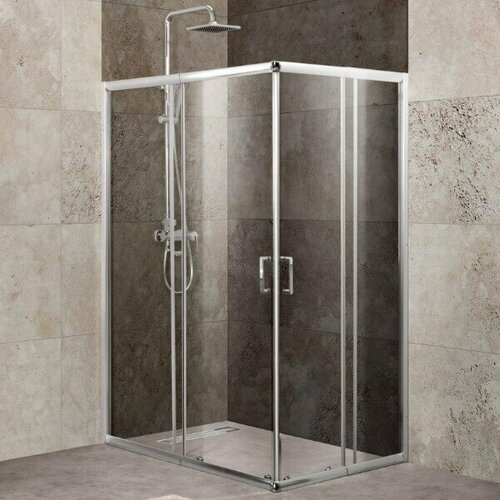 Душевой уголок Belbagno UNIQUE-AH-2-100/115-85-C-Cr, стекло матовое