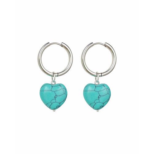 Серьги конго Strekoza Collection бирюза размер 21 мм бирюзовый 2392₽