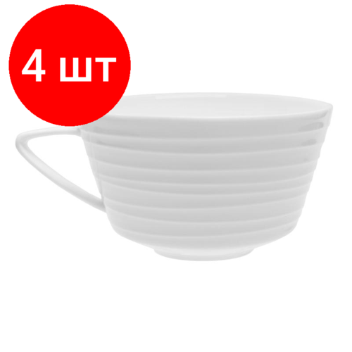 Комплект 4 штук, Чашка чайная 300 мл Royal Circle (TU2109)