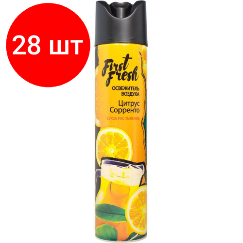 Комплект 28 штук, Освежитель воздуха First Fresh Цитрус Сорренто 300мл сухое распыление