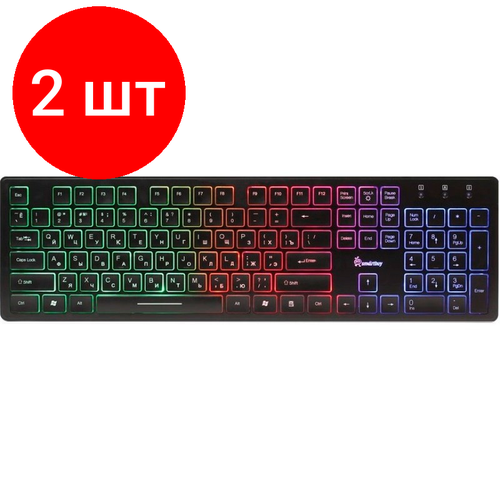 Комплект 2 штук Клавиатура Smartbuy ONE 305 USB черная SBK-305U-K 355400₽